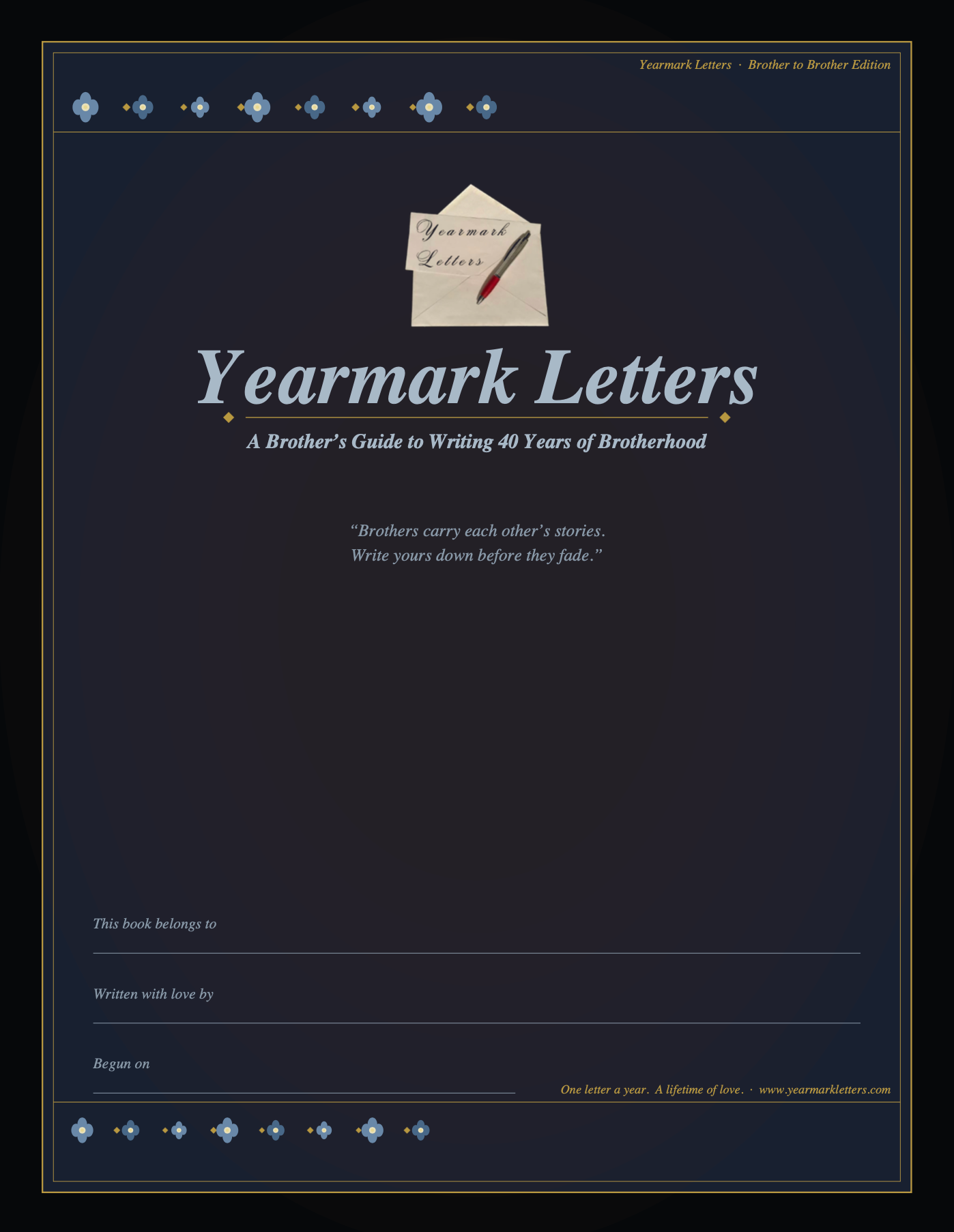 Yearmark Letters: Brother to Brother Edition