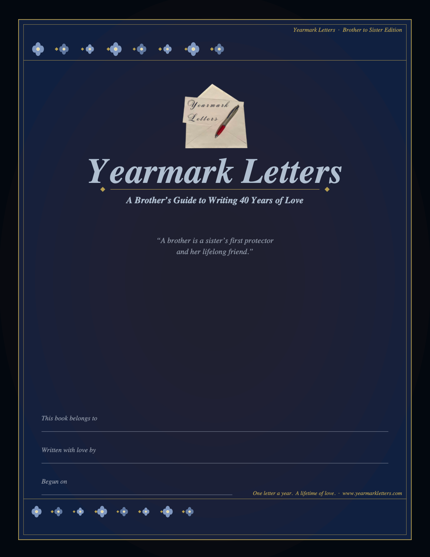 Yearmark Letters: Brother to Sister Edition