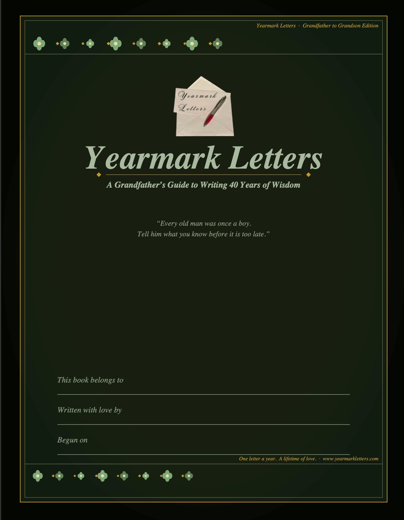 Yearmark Letters: Grandfather to Grandson Edition