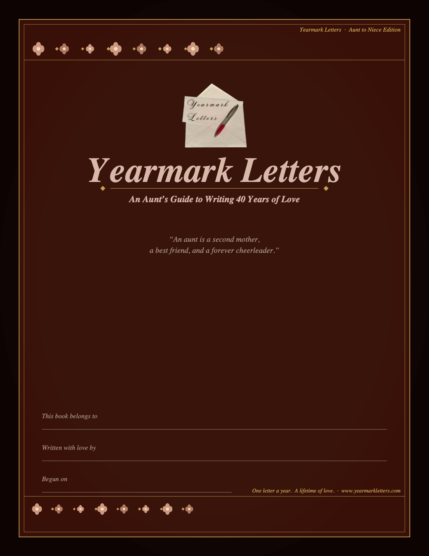 Yearmark Letters: Aunt to Niece Edition