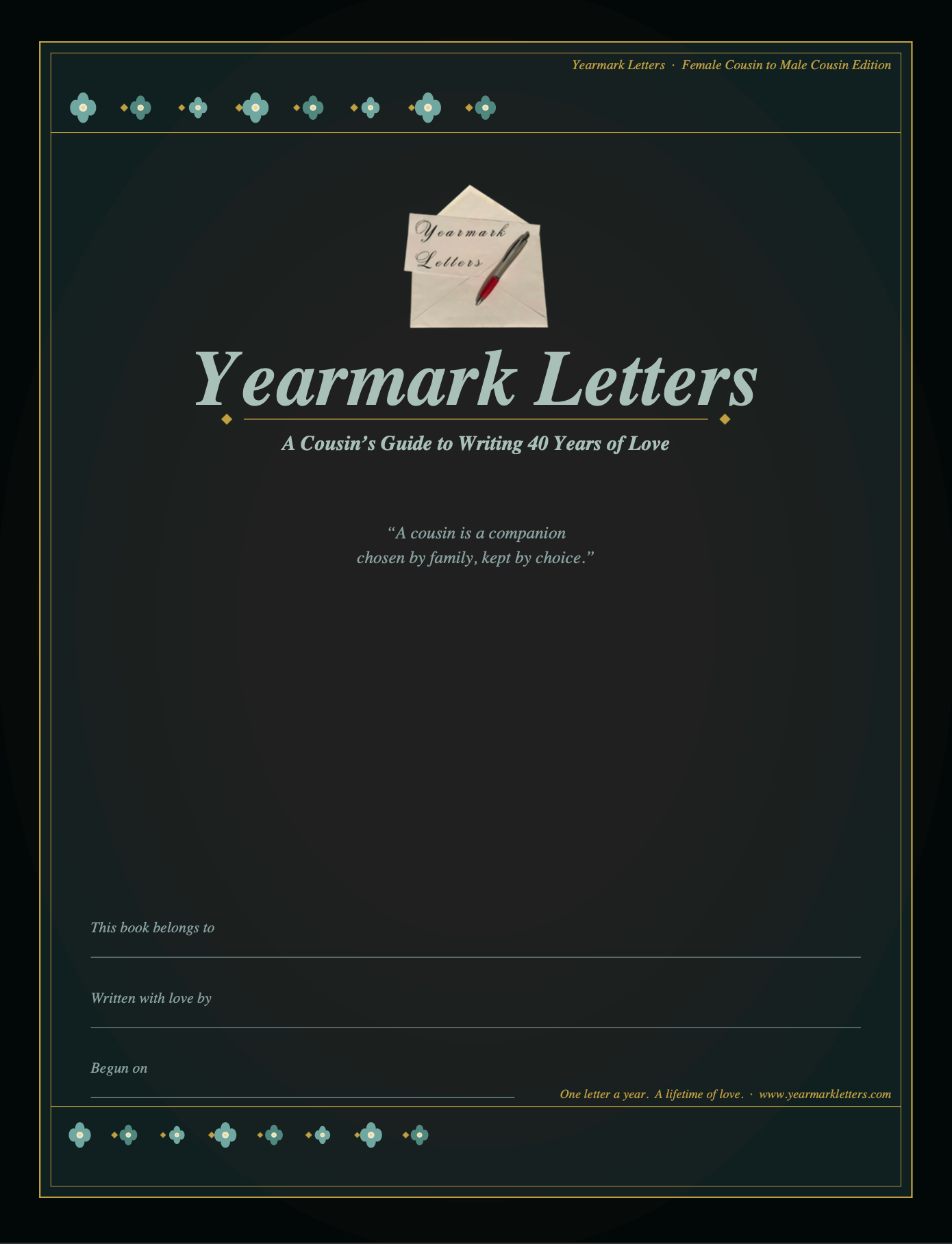 Yearmark Letters: Female Cousin to Male Cousin