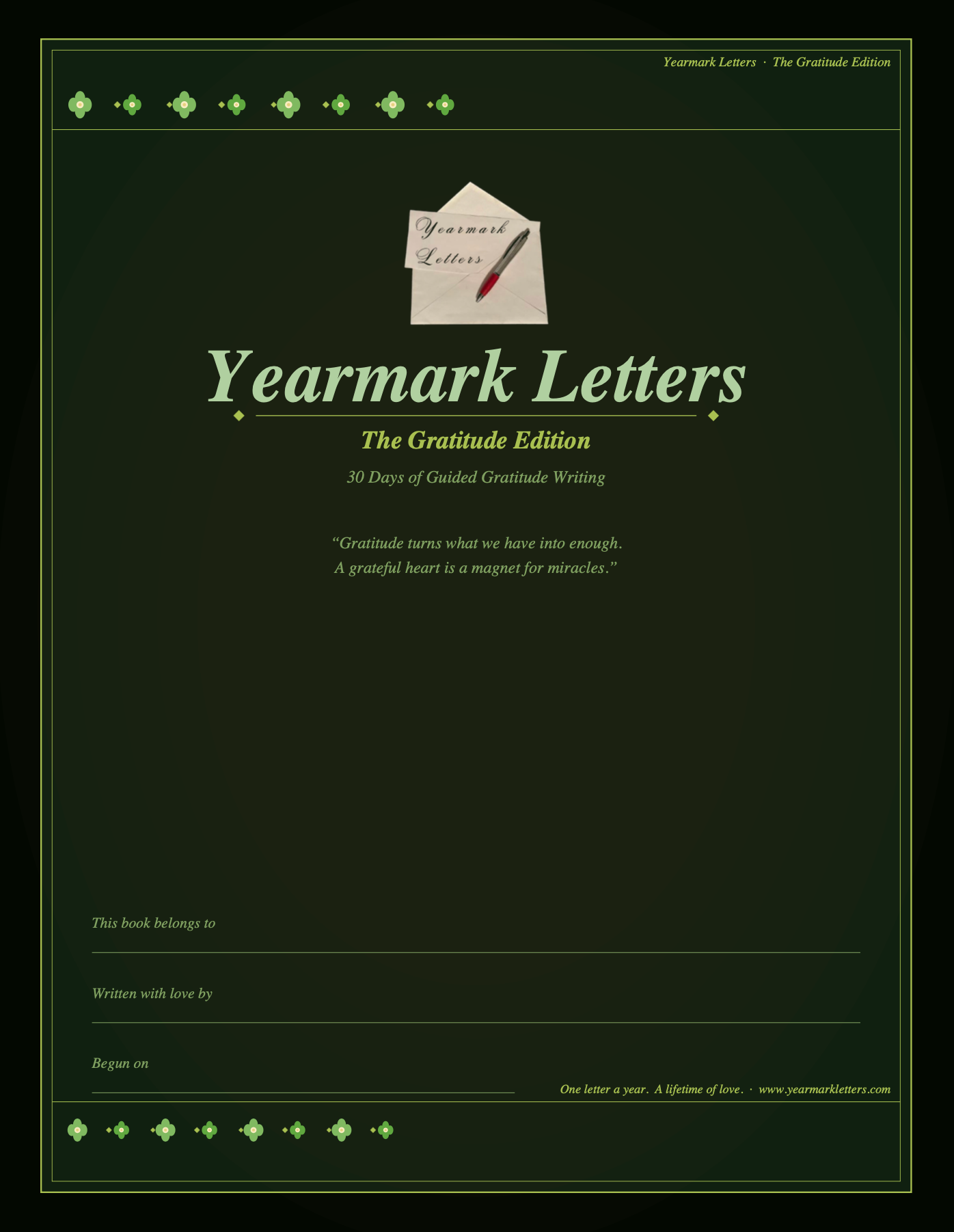 Yearmark Letters: The Gratitude Edition