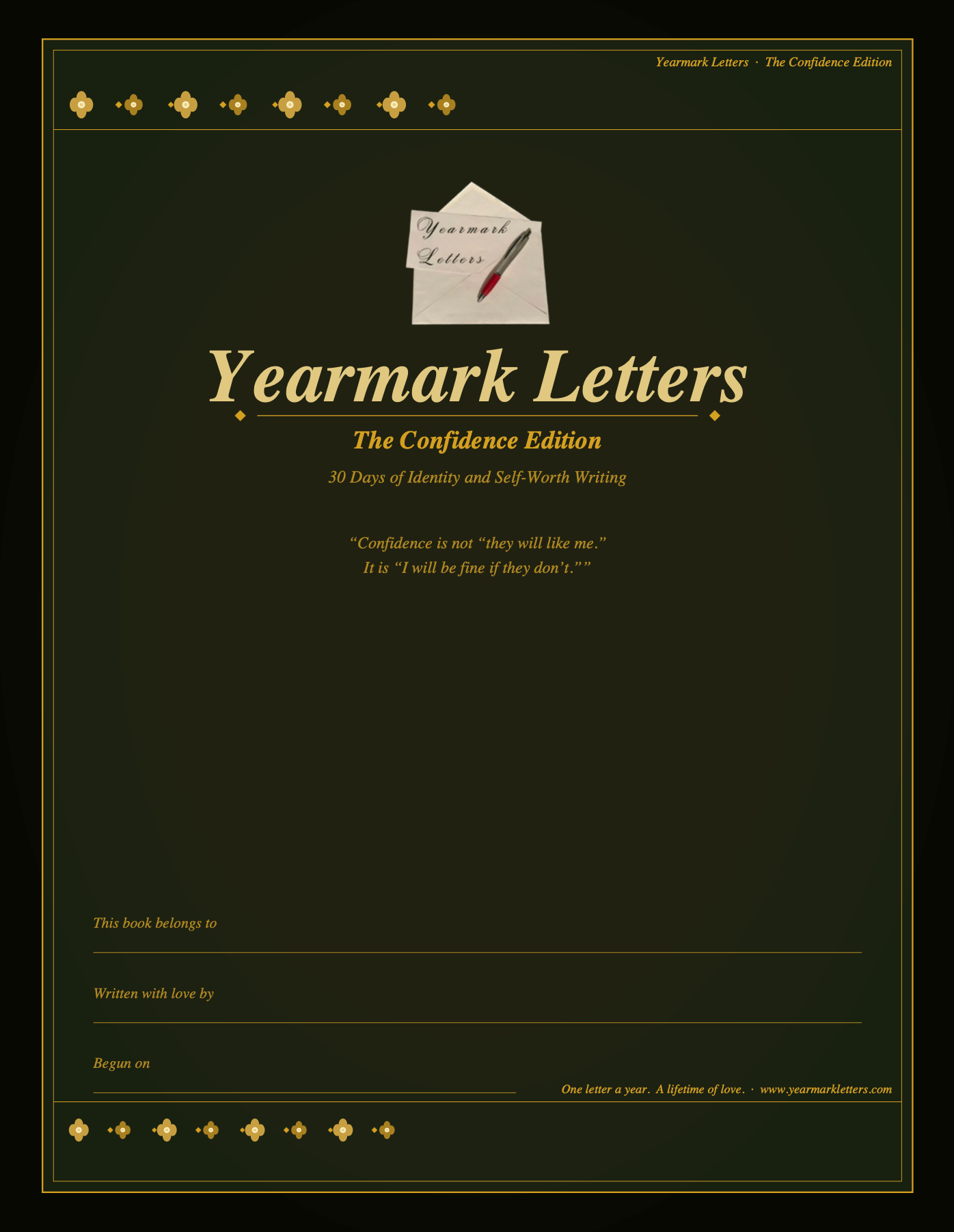 Yearmark Letters: The Confidence Edition