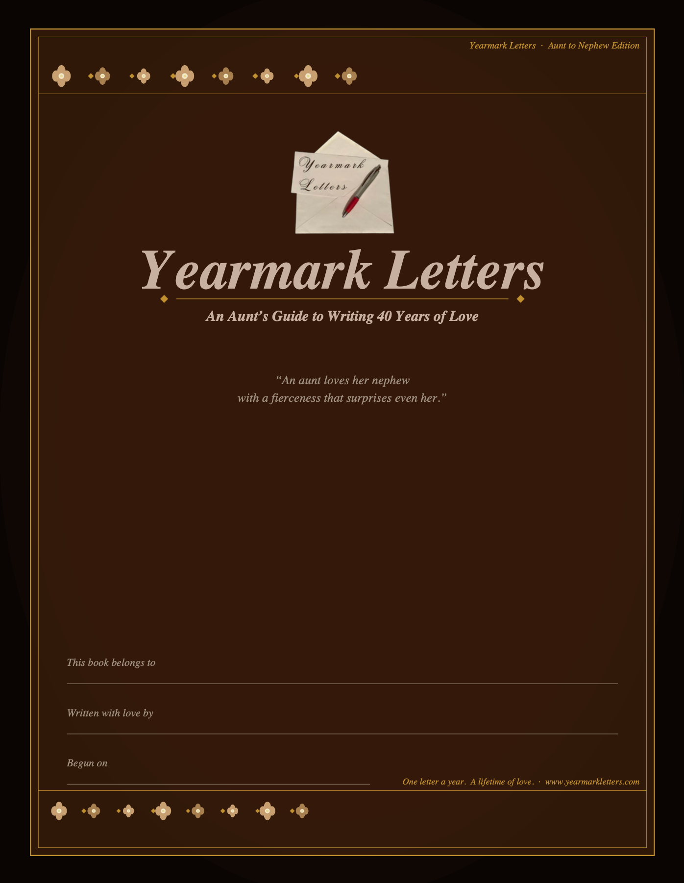 Yearmark Letters: Aunt to Nephew Edition