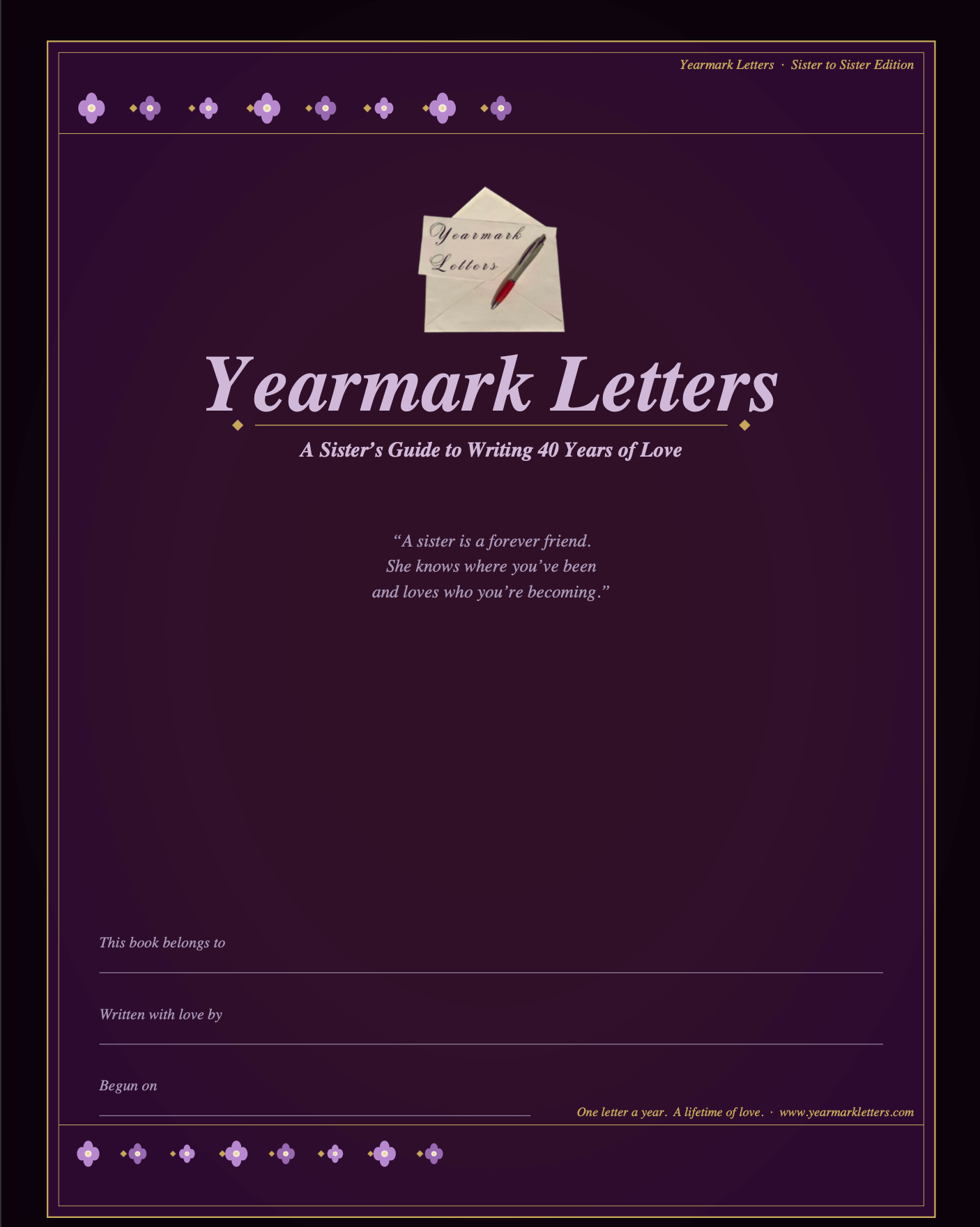 Yearmark Letters: Sister to Sister Edition